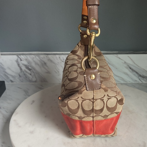 Coach Mini Bag Signature Woven Monogram with Legacy Stripe - Picture 3 of 13